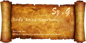 Székely Gaszton névjegykártya