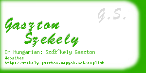 gaszton szekely business card